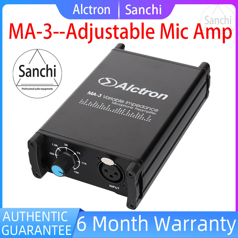 Sanchi Alctron MA-1/MA-2/MA1/MA2/MA-3/MA3 Metal Microphone Amplifier Dynamic/Passive Aluminum Microphone Preamplifier Net Gain Boost XLR Interface Microphone Amplification