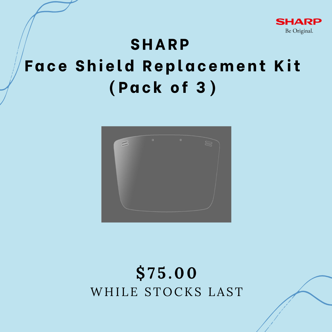 SHARP Face Shield Replacement Kit (Pack of 3)