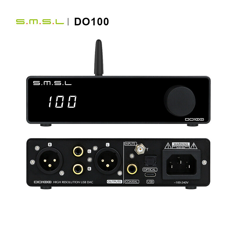SMSL SMSL DO100 HiRes Audio DAC ES9038Q2Mx2 Bluetooth 5.0 DSD512 32Bit 768KHZ OPA1612 Balanced XLR output decoder with remote control HiRes Audio DAC ES9038Q2Mx2 Bluetooth 5.0 DSD512 32Bit 768KHZ OPA1