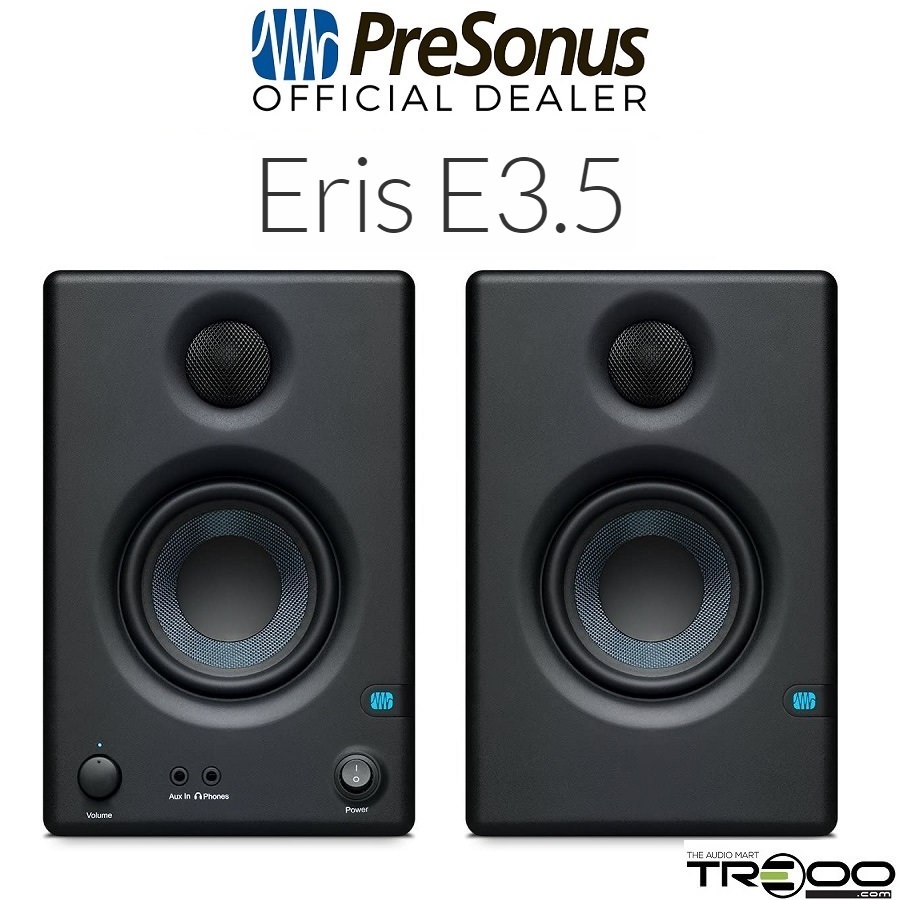 PreSonus Eris E3.5 Wired Studio Monitoring Desktop Bookshelf Speakers