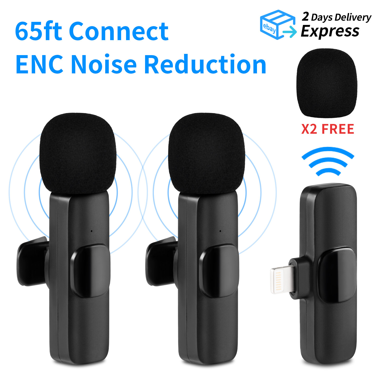 Meking Mini Wireless Lavalier Microphone For iPhone iPad Type C Android Recording Vlog