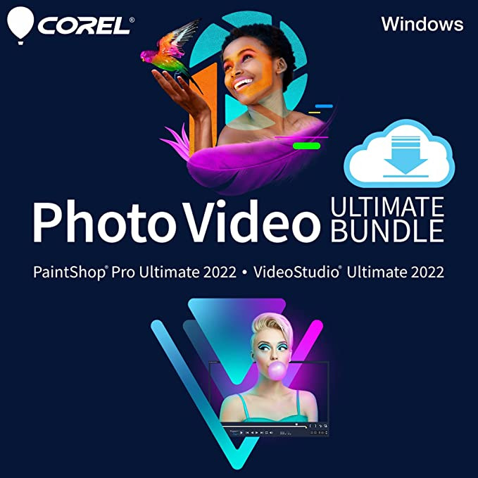 Corel Photo Video Ultimate Bundle 2022 | PaintShop Pro + VideoStudio | Powerful Photo and Video Editing Software [PC Download] [Old Version]
